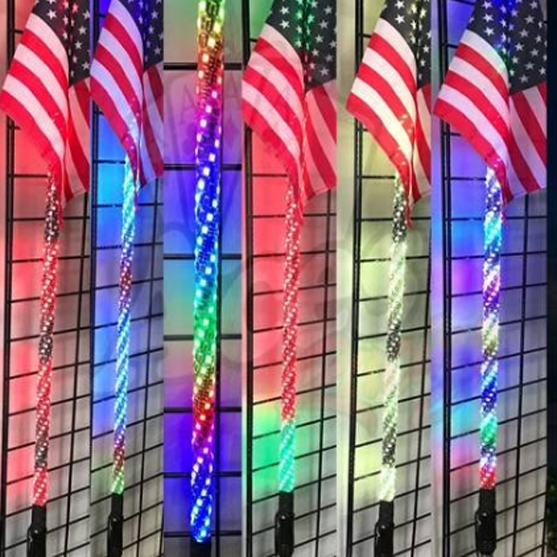 Kingshowstar - 2020 3FT 360 degree Spiral LED Whip Auto Switching RGB Chasing Dancing LED Light Whip For Buggy ATV UTV LED Safety Warning Light led whip light 14