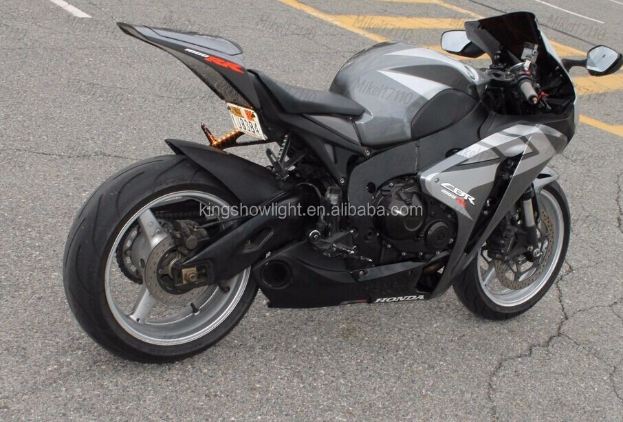 2pcs 8 / 4 amber motorcycle signal led strip tail light strip 14