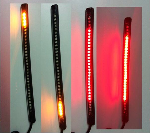 12V Motorcycle Flexible Light Strip Rear Tail Brake Stop Turn Signal Lamp 14