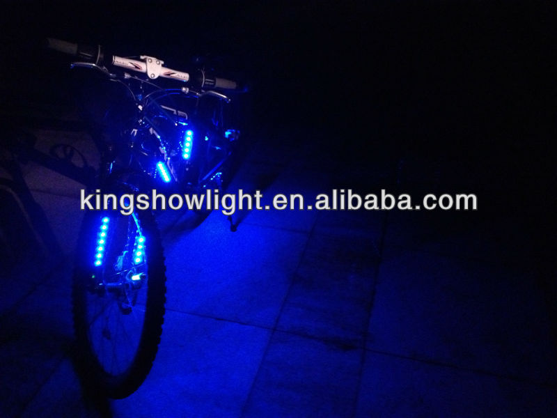 The Newest 6pc blue 3.7V led flash bicycle light decorate light kit with 3 key mini single controller with CE Rohs 9