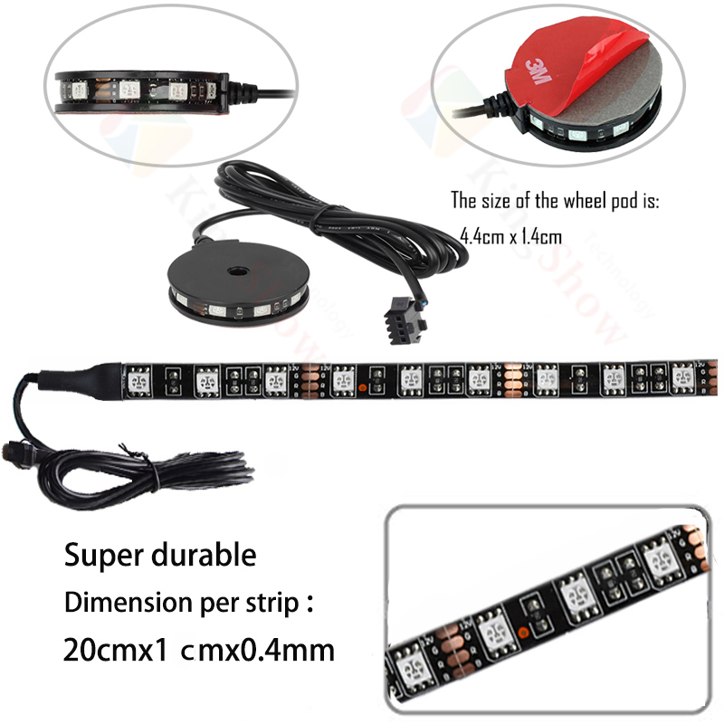 Best quality premium led strip 5020 12v waterproof multi-color motorcycle led light 10