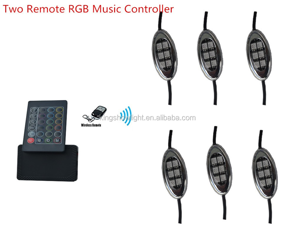 Kingshowstar - 18 Color 5050 RGB SMD Led Pod's automobiles & motorcycle Body 6pc Led Lighting Kit with 200w two music controller LED Multi-color Motorcycle Light 11