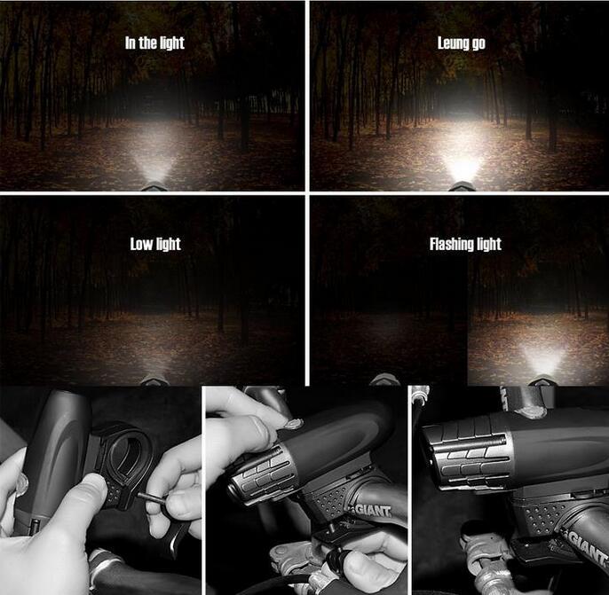 Bicycle Light Set USB Super Bright COB LED Headlight COB LED Tail light Quick-Release 10