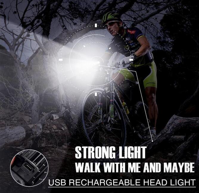 Bicycle Light Set USB Super Bright COB LED Headlight COB LED Tail light Quick-Release 12
