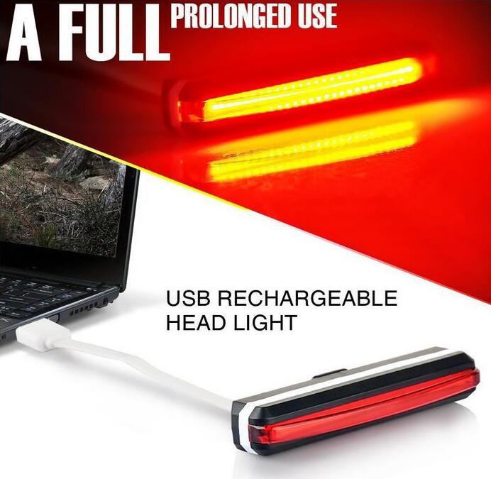 Bicycle Light Set USB Super Bright COB LED Headlight COB LED Tail light Quick-Release 18