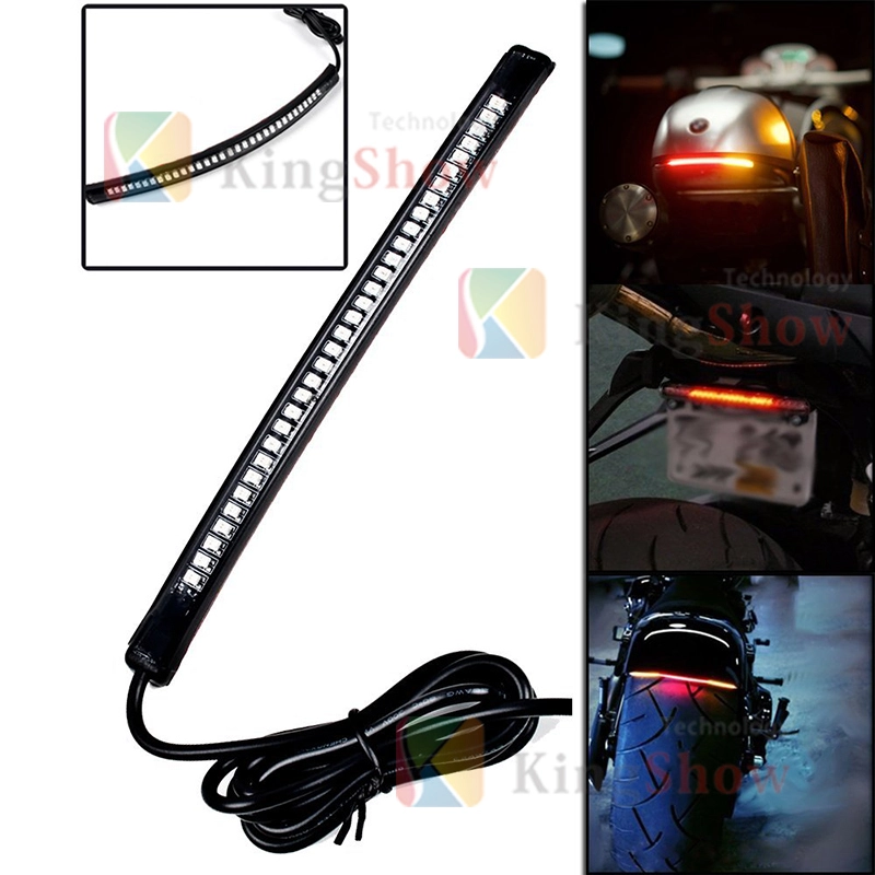 Kingshowstar - Universal Motorcycle Tail Brake Turn Stop Signal Integrated 48 LED Light LED Motorcycle Tail Light 1