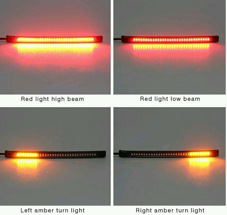 Kingshowstar - Universal Motorcycle Tail Brake Turn Stop Signal Integrated 48 LED Light LED Motorcycle Tail Light 12