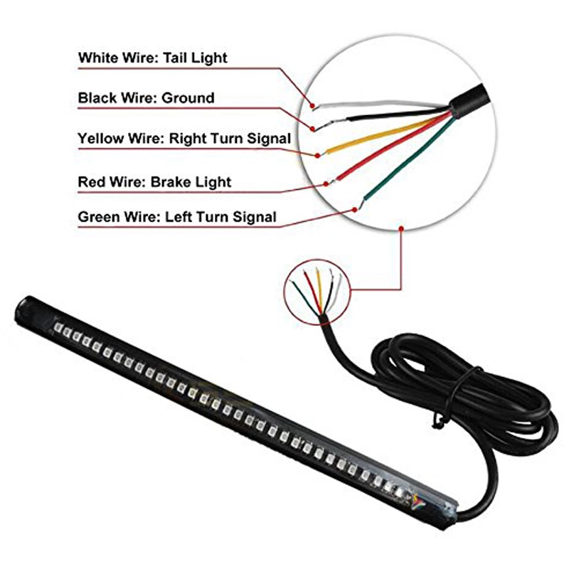Universal Motorcycle Tail Brake Turn Stop Signal Integrated 48 LED Light 1