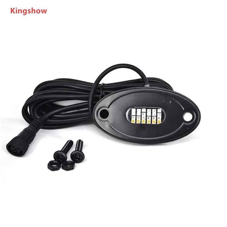Kingshowstar - Waterproof Ip68 App Controller 4 Pods 8 Pods Multi Color Led Rgb Rock Lights led top level 24W rock light 1