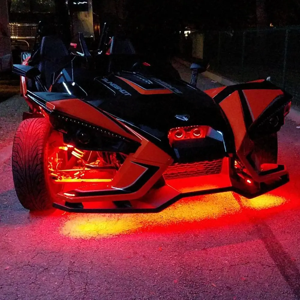 Kingshowstar - 4Pc Waterproof Rzr Rgbw Rock Light For Off Road Trail Rig Lighting Kit led rock light 1
