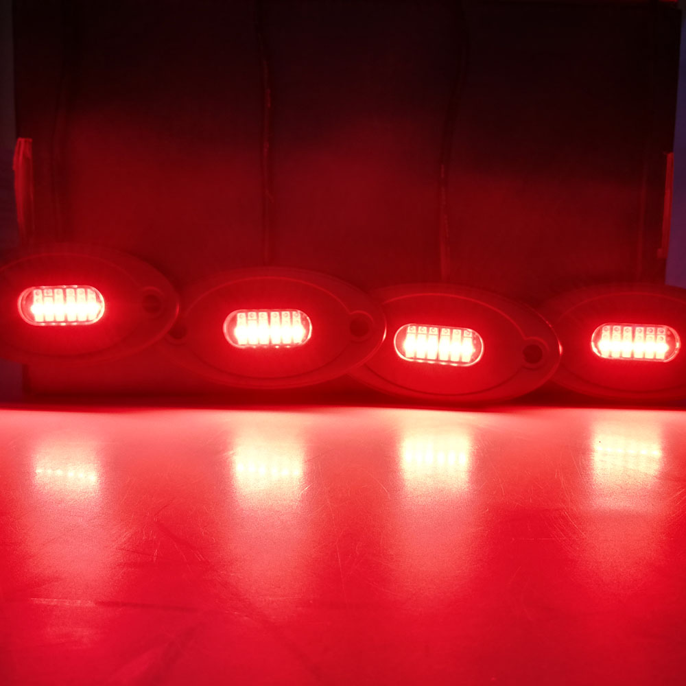 Waterproof 2 9w White Blue Red Green Amber Led Rock Light 14