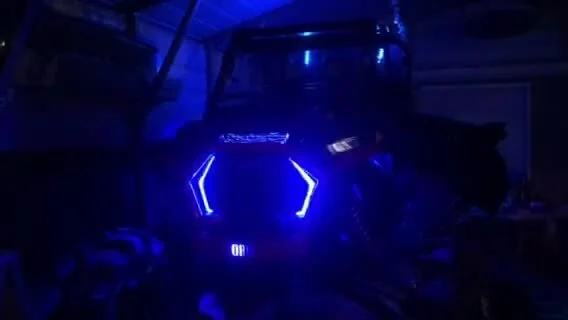 Kingshowstar - 2021 New RGBW Led Fang Running Turn Signal Accent Lights For 18-21 Polaris Rzr Xp 4 1000 Turbo led top level 24W rock light 1