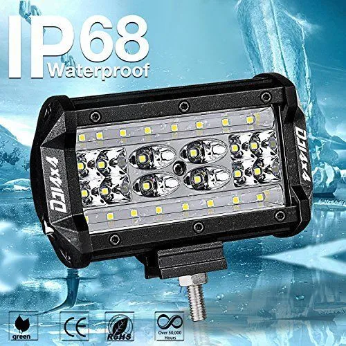 LED Pods Offroad Town 5'' 168W QUAD Row LED Light Bar Spot Flood Combo Beam Off 1