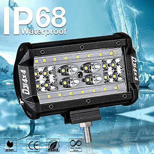LED Pods Offroad Town 5'' 168W QUAD Row LED Light Bar Spot Flood Combo Beam Off 14