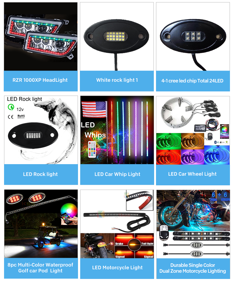 Hot Sales LED 12V Light RGBW Waterproof APP LED Rock Light for Truck Cars ATV 30