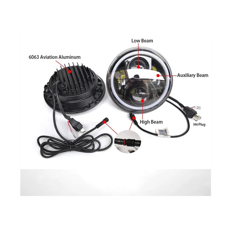 Kingshowstar - 100W 7'' 4X4 Rgb Waterproof Truck Off road Motorcycle Led Auto Headlight Car Led Headlight headlight for Jeep 1