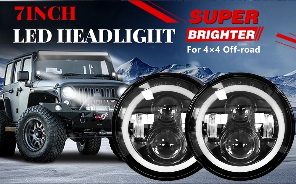 Kingshowstar - 100W 7'' 4X4 Rgb Waterproof Truck Off road Motorcycle Led Auto Headlight Car Led Headlight headlight for Jeep 8