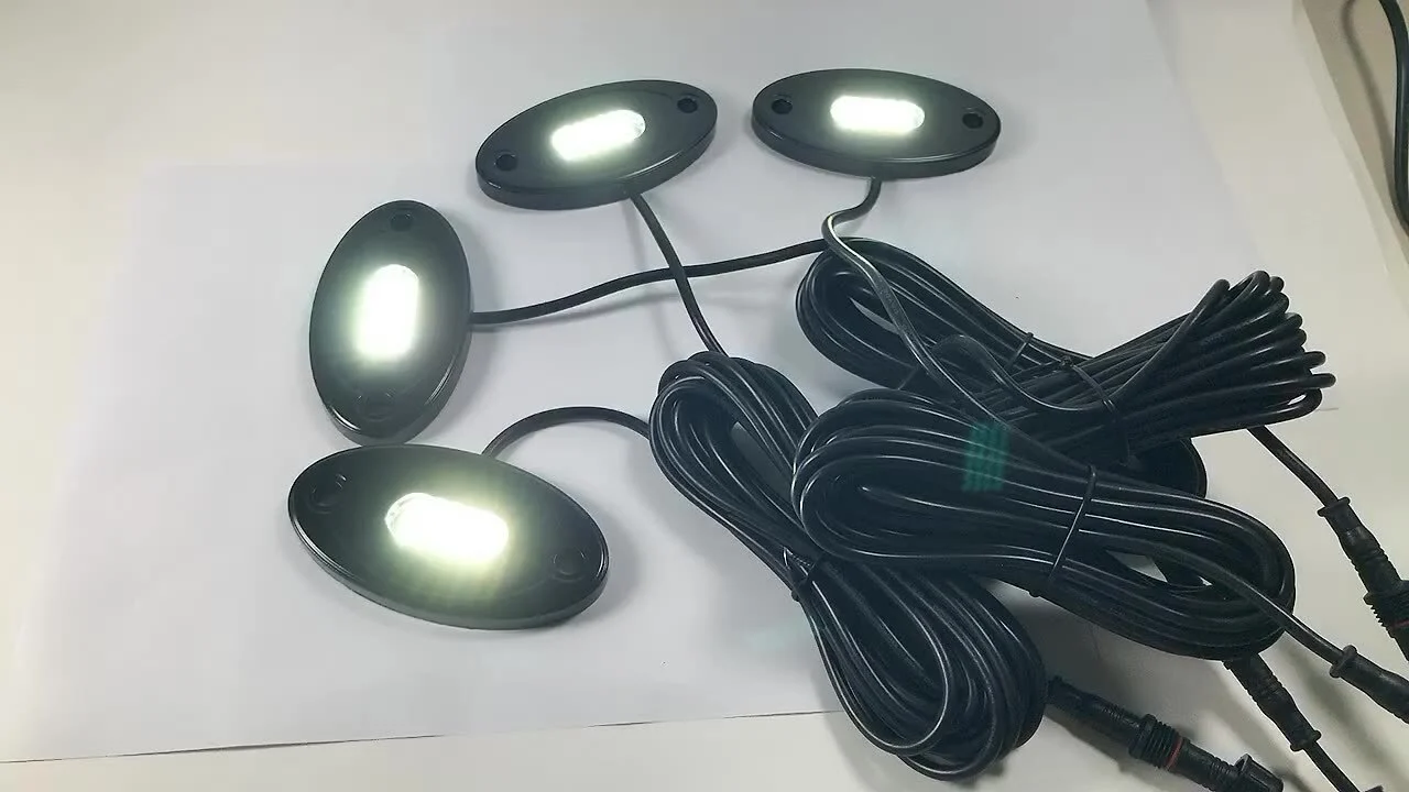 Kingshowstar - 8Pods NEW 36W Waterproof Blue White Color Single LED Rock Lights for Pickup ATV The Max 36W level rock light 1