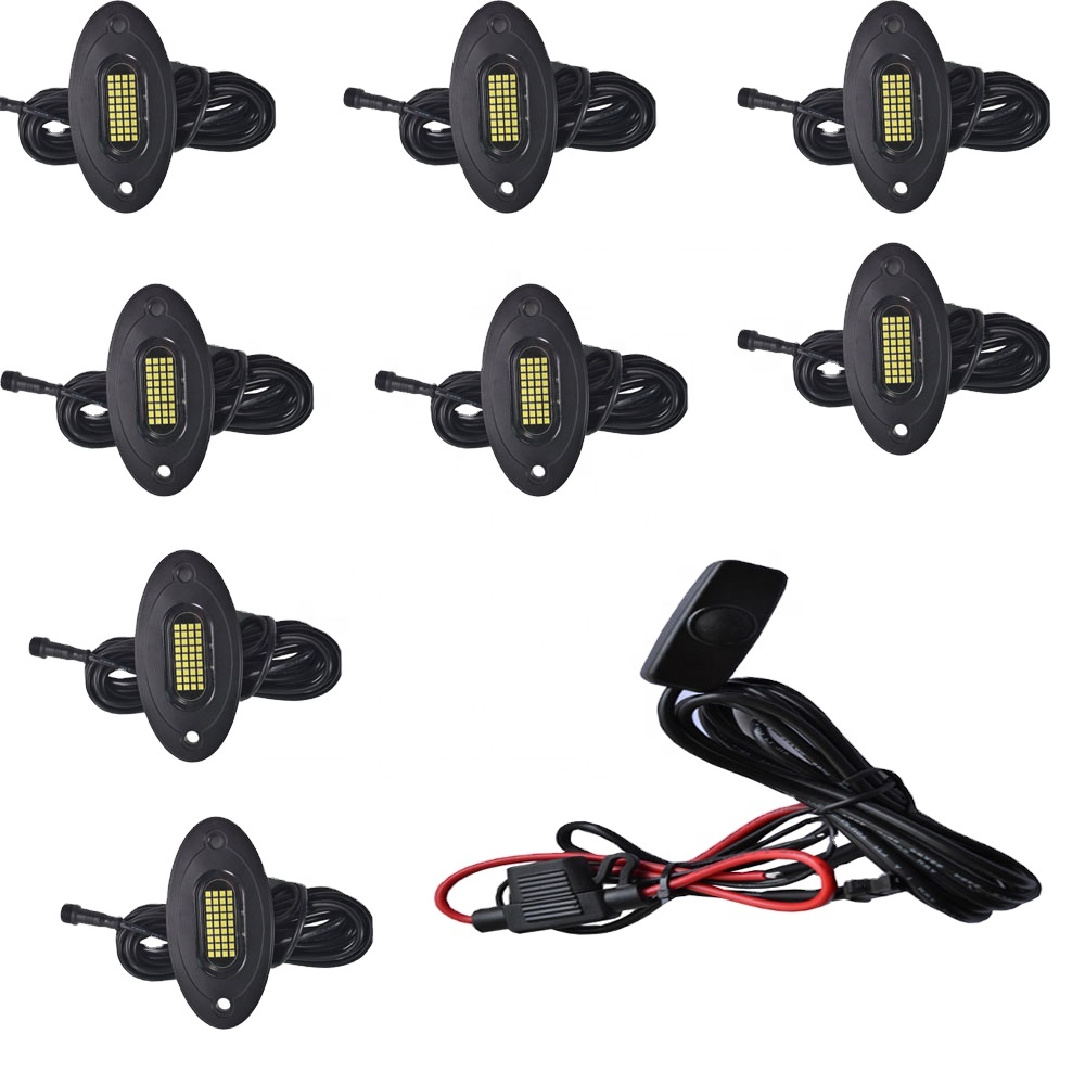 Kingshowstar - 8Pods NEW 36W Waterproof Blue White Color Single LED Rock Lights for Pickup ATV The Max 36W level rock light 10