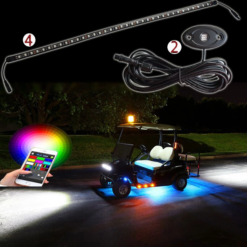 Kingshowstar - 6pcs Waterproof Motor LED Strip lock light Underbody Light kit For Car offroad Ungrouped 1
