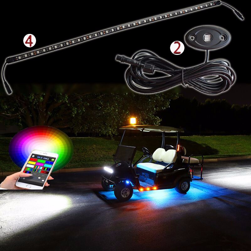 Kingshowstar - 6pcs Waterproof Motor LED Strip lock light Underbody Light kit For Car offroad Ungrouped 9