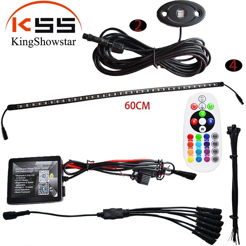 Kingshowstar - 6pcs Waterproof Motor LED Strip lock light Underbody Light kit For Car offroad Ungrouped 15