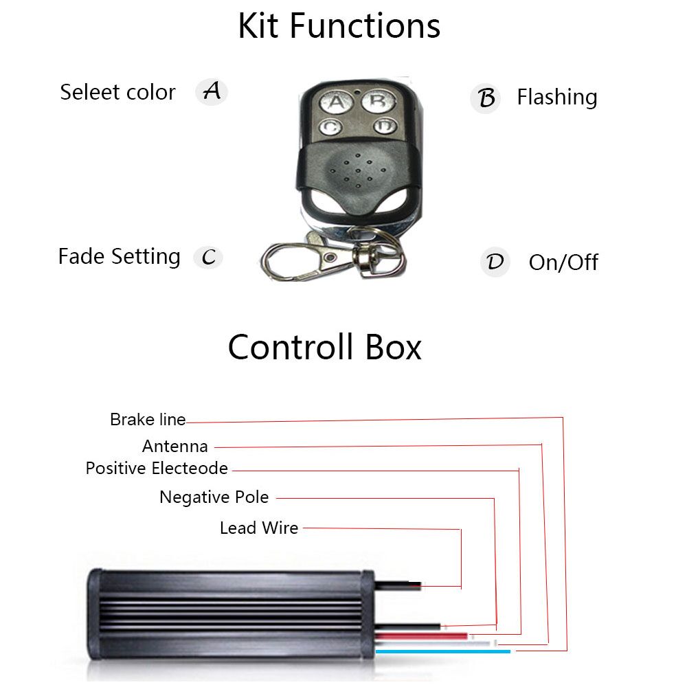 Professional Manufactory Motorcycle Universal Auto LED RGB Remote Controller for LED Lights 13