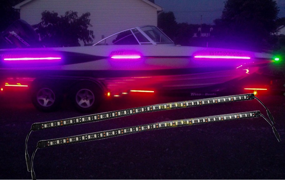 Kingshowstar - Multi-Color 12 volt Marine LED strip Lights for Boats with remote Ungrouped 7