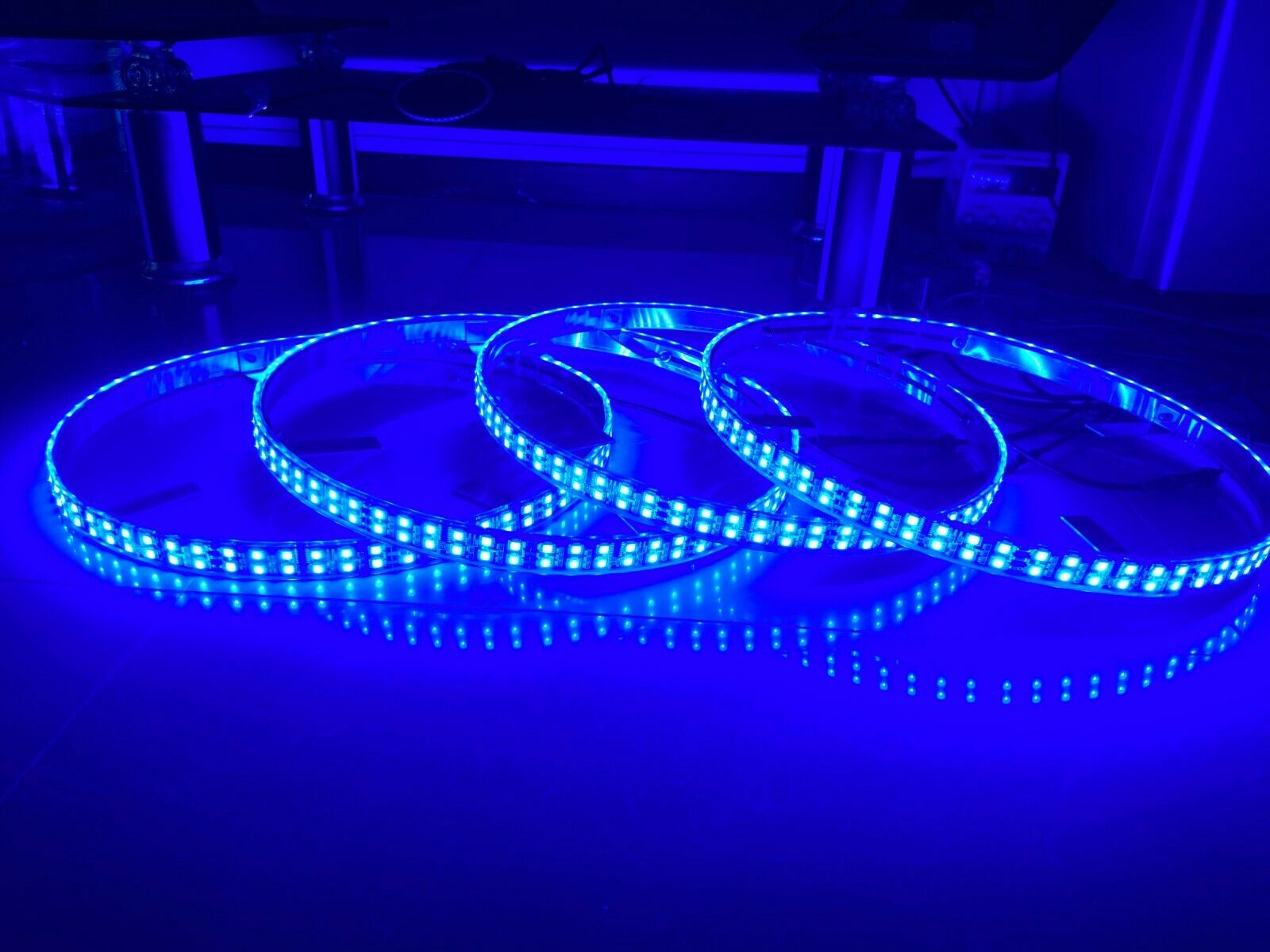 4X DOUBLE ROW ~ 17 LED RGB Rim Wheel Lights Color Change illuminate Blue-tooth 14