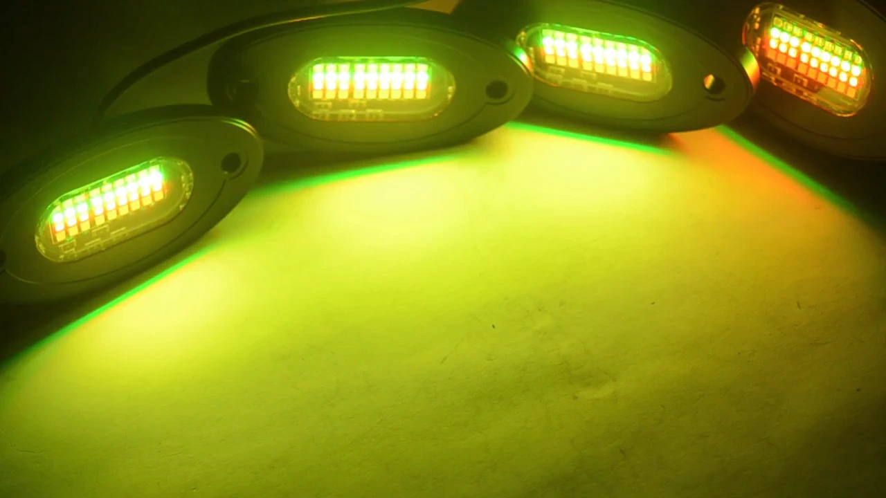 Wholesale hot high quality million colors LED rock lights/RGB Atmosphere lamp with control for Auto ATV vehicles decoration 1