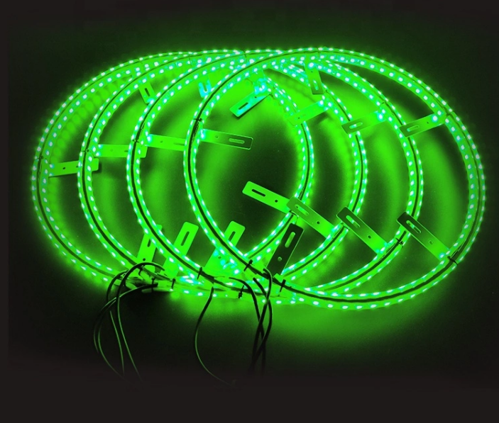 2021 NEWEST Single Row RGBW LED 15.5 BT Control Sync Remote underbody light Wheel Ring Light for off road RZR ATV UTV 4X4 14