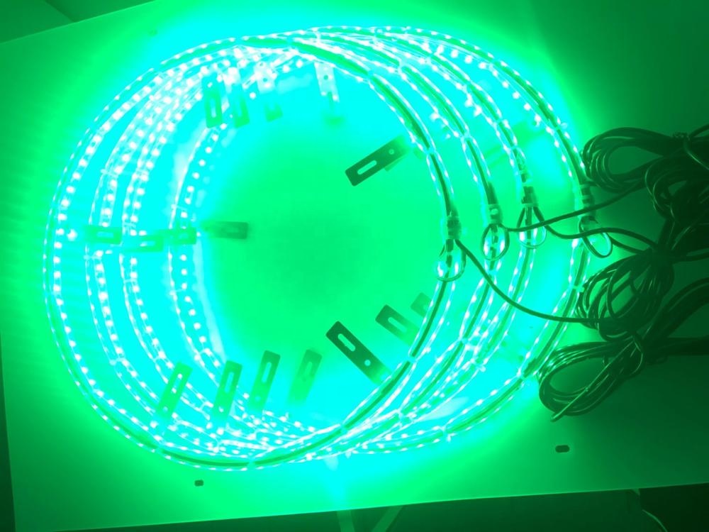 17.5'' Dream Chasing Color Flow Double Row Dual Raw IP68 Waterproof 624Leds Brightest Strobe Led Wheel Ring Lights Rim Lights 20