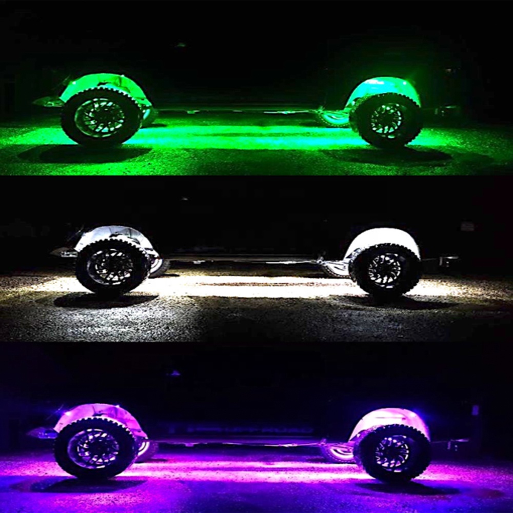 4pcs 15.5 /17 inch double side Row Dream RGBW Color 576/674 LED Wheel Ring Rim Light Kit For Trucks car 16