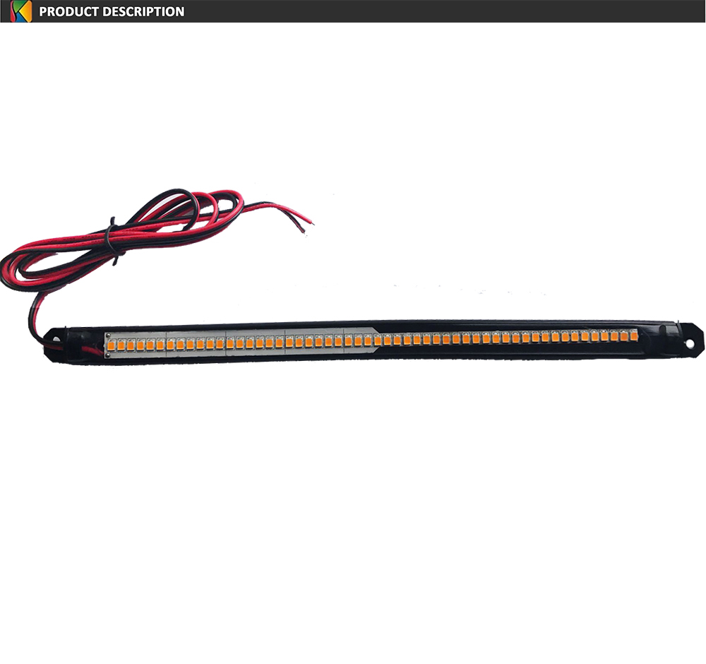 Kingshowstar - Flexible Tailgate LED Strip Light Bar Running Brake Turn Signal Light for Motorcycle LED Motorcycle Bicycle Light 9