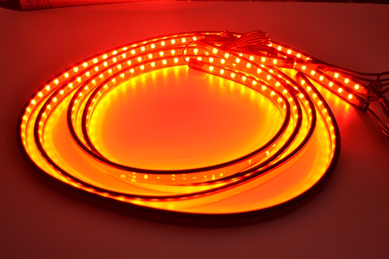 Kingshowstar - Multi Color 4pcs waterproof 5050SMD LED Strip Under Car Tube underglow Underbody System Neon Lights Kit (2x90cm & 2x120cm) Led automotive light 17