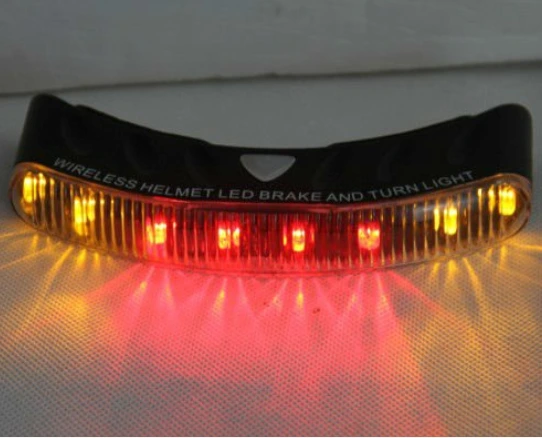 Waterproof LED wireless motorcycle helmet brake & turn signal light kit 1