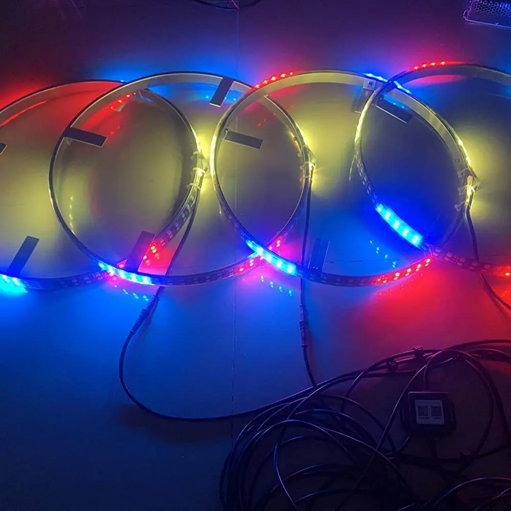 Led Spoke Wheel Light Flashing Spark Light Wheel Roller Rgb Wheel Ring Lights 1