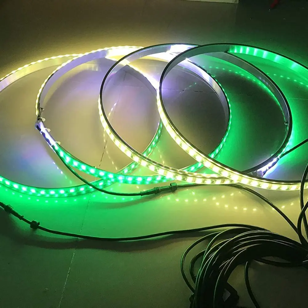 2020 Hot Sale All Cars Cycling Tyre Solar Led Neon Double Row Wheel Lights 1