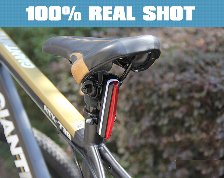 Kingshowstar - USB Rechargeable LED Bicycle Bike Cycling Front Rear Tail Light 6 Modes Lamp Set LED Motorcycle Bicycle Light 14