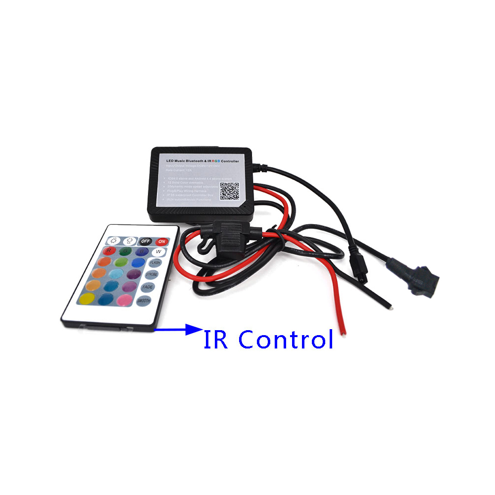 LED Wireless Sound Activated Blue-tooth APP Control Motorcycle Underbody Glow LED Lights Flexible Strips Kit 10