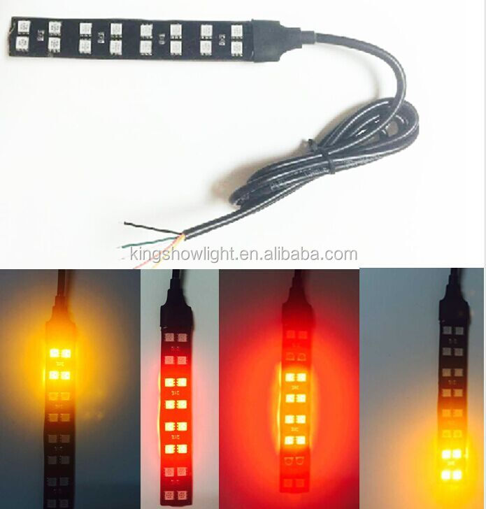 CUSTOM MOTORCYCLE INTEGRATED 16 LED TAIL LIGHT TURN SIGNALS BRAKE RUNNING LIGHTS 17