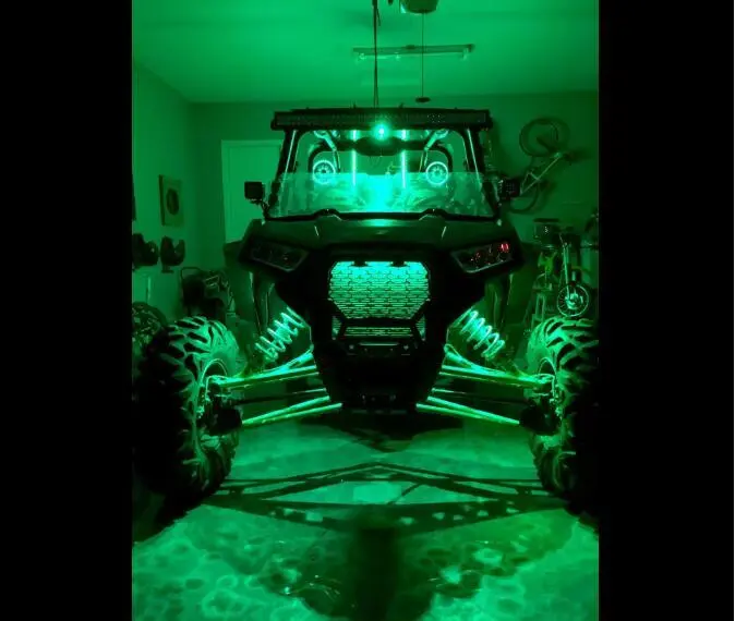 Kingshowstar - 4pods 8pods Blue-tooth Control rgb rock lamp off road truck RGB led rock lights for Jeep Wrangler jk led top level 24W rock light 1