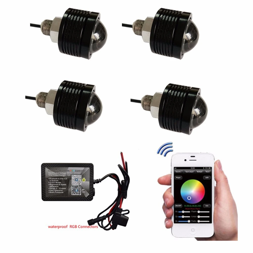 Kingshowstar - 4pcs 27W Drain Plug waterproof LED Boat Light LED Marine Light 1