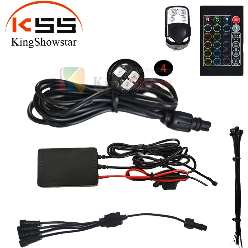 Kingshowstar - High Power IP68 Waterproof Led Light Pods Boat Wireless Control Lights Kit Underwater Marine Light LED Marine Light 11