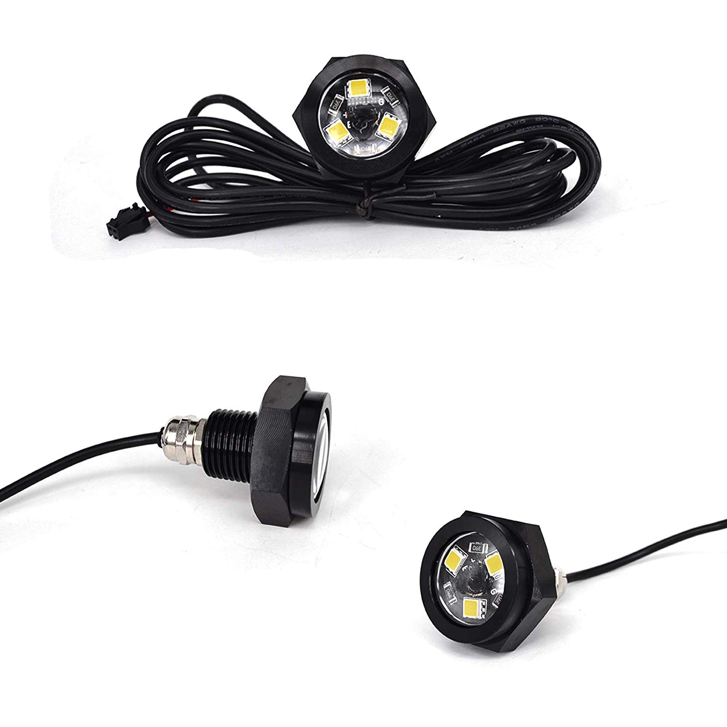 9W White IP68 LED Underwater Boat Drain Plug Light Dive Yacht Lamp Marine 10