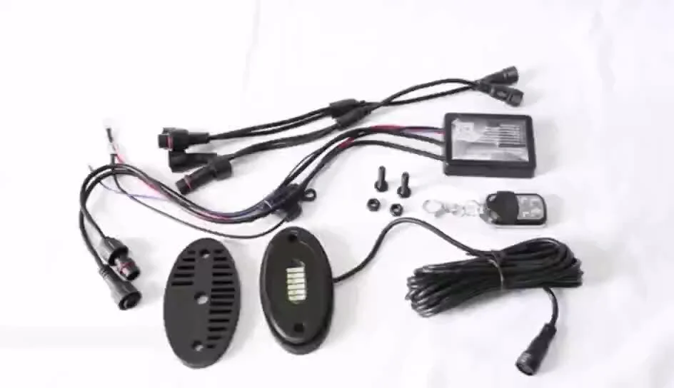 8 pcs 12v Toughest Wireless Remote Control app RGBW LED Rock Lights kit for off road 4x4 atv suv 1