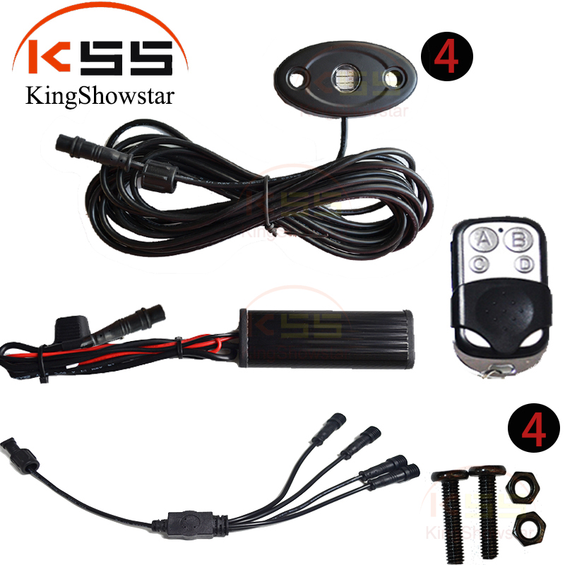 Kingshowstar - Car light waterproof ATV powerful RGB universal off road pods lights led normal 9W/12W rock light 12