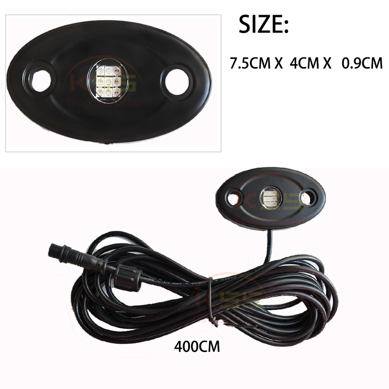 Kingshowstar - Car light waterproof ATV powerful RGB universal off road pods lights led normal 9W/12W rock light 14