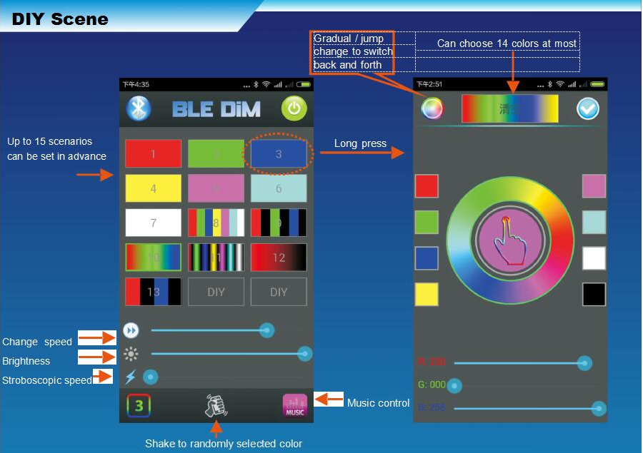 HOT Selling Hight Quality BT LED Music RGB Controller for Motorcycle or Auto 13