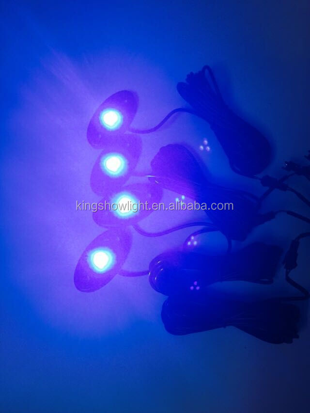 Kingshowstar - 4PC 12V Led Cars Lighting Off road Truck ATV Light Underbody Waterproof LED RGBW Rock Light led top level 24W rock light 7